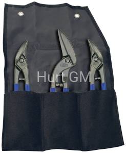 Zestaw nożyc do blachy erdi, 3szt. etui