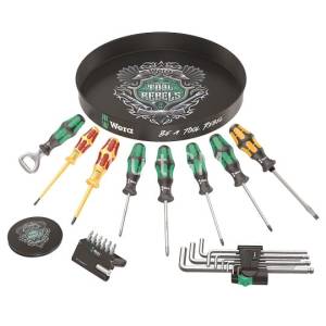 Zestaw wkrętaków, kluczy i końcówek 23cz.+taca