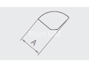 Ćwierćwałek 14x14 mm - Biały 3 mb