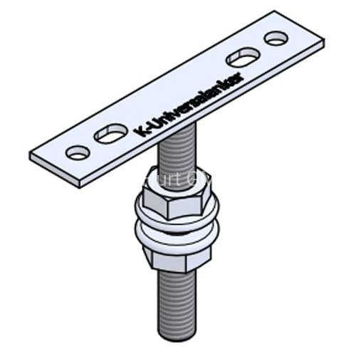 Podpora płaska ze śrubą M8x60 mm